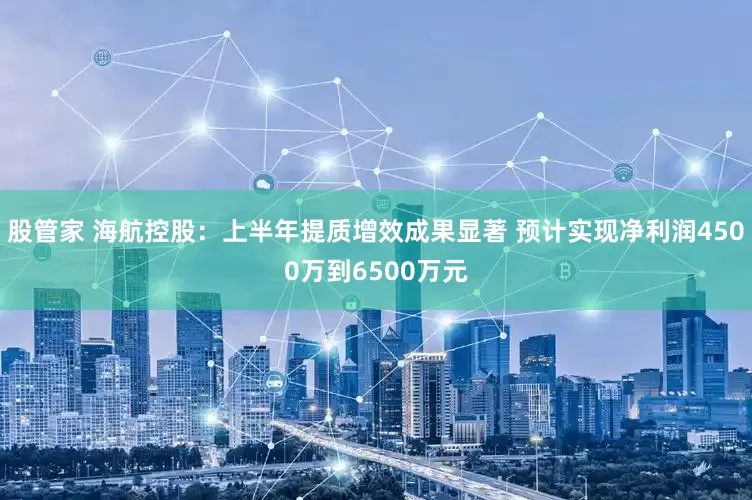 股管家 海航控股：上半年提质增效成果显著 预计实现净利润4500万到6500万元